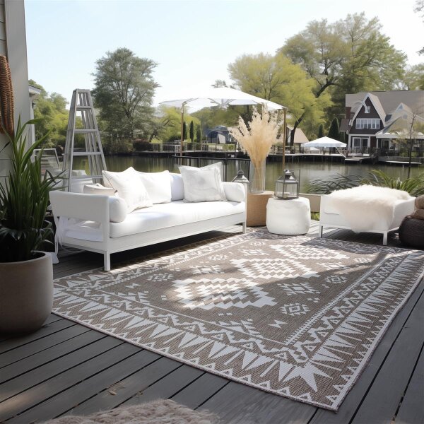 Elle Decoration Gemini In- und Outdoor Wendeteppich Dynamic Linen
