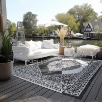 Elle Decoration Gemini In- und Outdoor Wendeteppich Meekly Schwarz