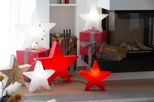 8 Seasons Design Dekoleuchte Shining Star 60 cm rot