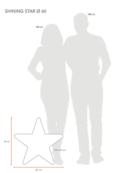 8 Seasons Design Dekoleuchte Shining Star 60 cm rot