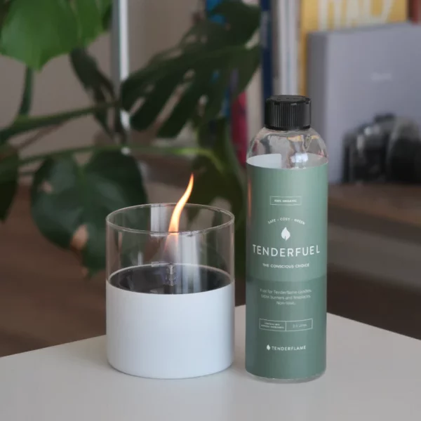 Tenderflame Lilly 10 White + 0,5L Tenderfuel Geschenkset