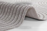 Elle Decoration New York Kurzflorteppich in Hoch-Tief Effekt Panglao Grau