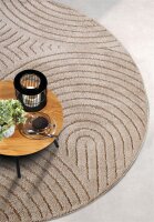 Elle Decoration New York Design Teppich Panglao Taupe Rund
