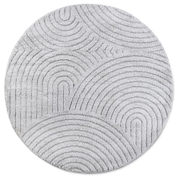 Elle Decoration New York Design Teppich Panglao Hellgrau Rund