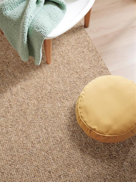 Elle Decoration Rocco Woll-Optik Teppich Rocco Karamell