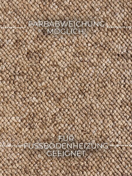 Elle Decoration Rocco Woll-Optik Teppich Rocco Karamell