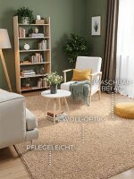 Elle Decoration Rocco Woll-Optik Teppich Rocco Karamell