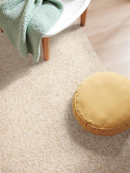 Elle Decoration Rocco Woll-Optik Teppich Rocco Creme