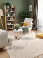 Elle Decoration Rocco Woll-Optik Teppich Rocco Creme