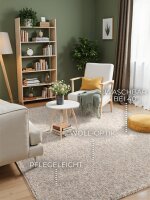 Elle Decoration Rocco Woll-Optik Teppich Rocco Creme Multifarben