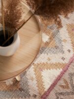 Elle Decoration Roya Afghan Kelim Teppich Imani Creme Multifarben