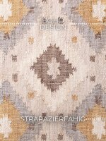 Elle Decoration Roya Afghan Kelim Teppich Imani Creme Multifarben