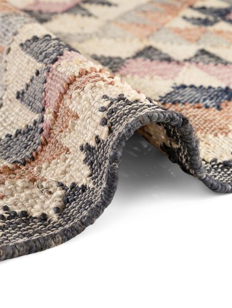 Elle Decoration Roya Afghan Kelim Teppich Parsa Creme Multifarben