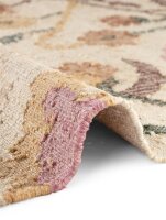 Elle Decoration Roya Afghan Kelim Teppich Violette Creme Multifarben