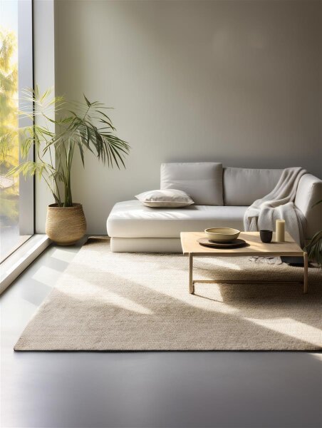 Hanse Home Bouclé Jute Teppich Jaipur Natur Ivoryweiß