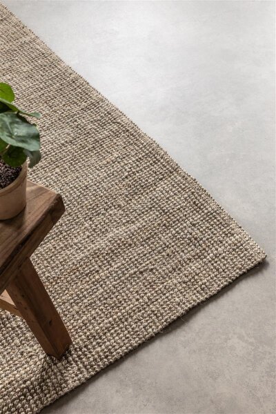 Hanse Home Bouclé Jute Teppich Jaipur Natur Graubraun