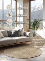 Hanse Home Bouclé Jute Teppich Jaipur Natur Graubraun Rund