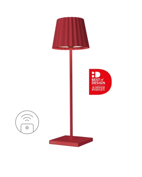 Sompex Troll RC rot Akku LED Tischleuchte