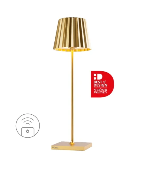 Sompex Troll RC gold Akku LED Tischleuchte