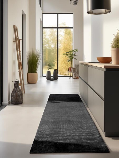 Hanse Home Bouclé Jute Teppich Jaipur Dunkelschwarz