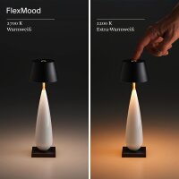 Sigor Akku-Tischleuchte Thala keramikweiß/schwarz