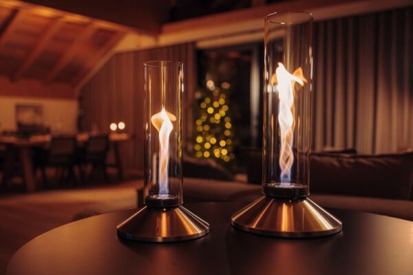 SPIN X 900 Tischfeuer silber