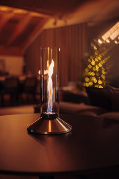 SPIN X 900 Tischfeuer silber