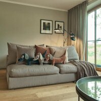 Dackel- Nickykissen komplett pink peach von farbenfreunde