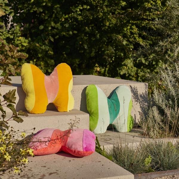 Butterfly- Nickykissen komplett starfish orange von farbenfreunde