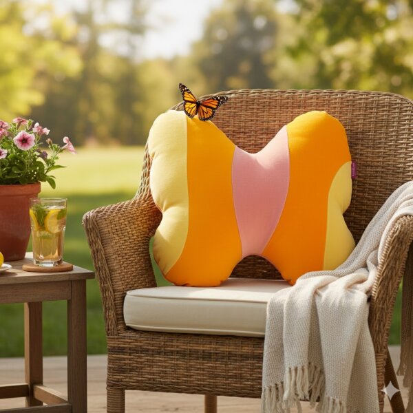 Butterfly- Nickykissen komplett mother of pearl von farbenfreunde