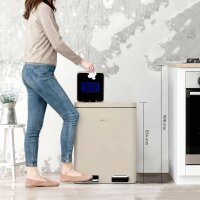 Siegwerk Mülleimer KOLEKTO 2x18L Sand Beach