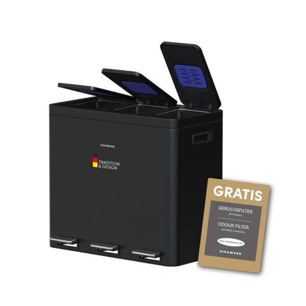 Siegwerk Mülleimer KOLEKTO 3x18L Night Echo