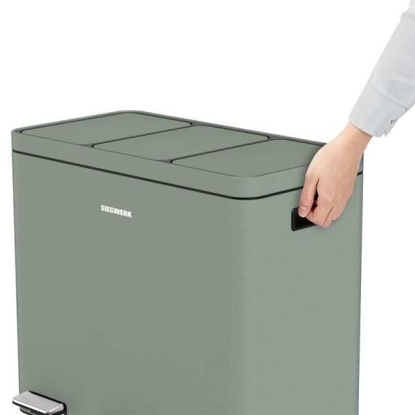 Siegwerk Mülleimer KOLEKTO 3x18L Sage Harmony