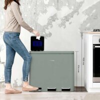 Siegwerk Mülleimer KOLEKTO 3x18L Sage Harmony