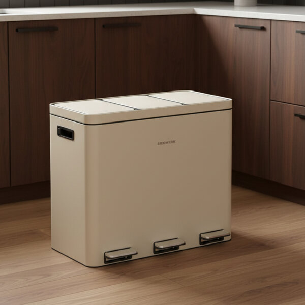 Siegwerk Mülleimer KOLEKTO 3x18L Sand Beach