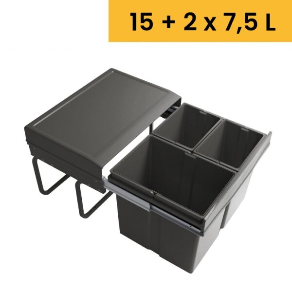 Siegwerk Einbaumülleimer TrioSort 530, 3-fach