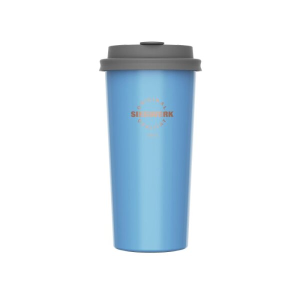 Siegwerk To-Go-Becher aus Edelstahl innen emailliert Horizon Blue