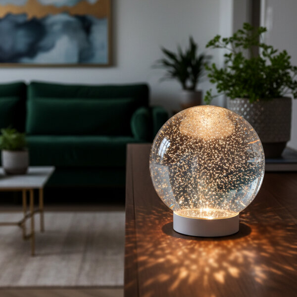 Sompex Dekoleuchte Glamor Bauble 18cm weiß