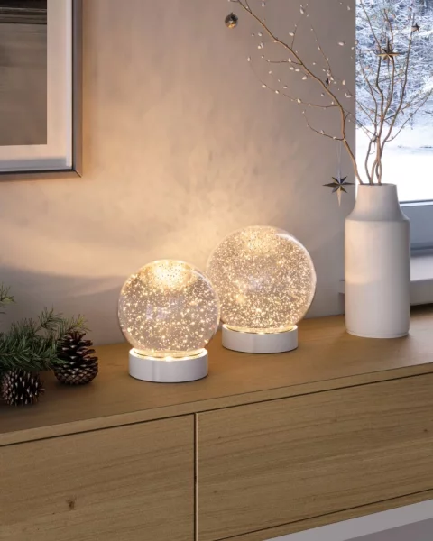 Sompex Dekoleuchte Glamor Bauble 18cm weiß