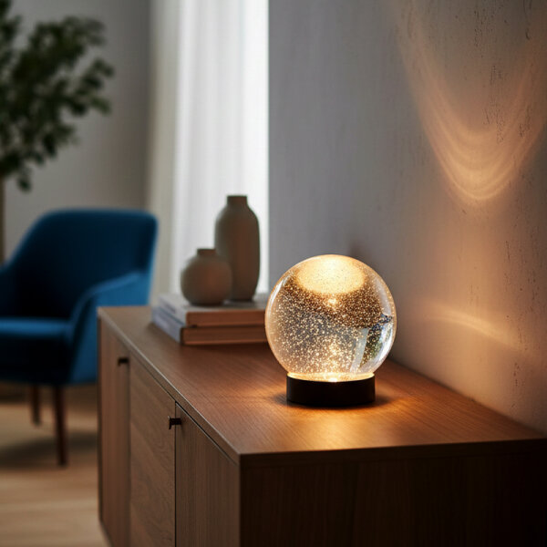 Sompex Dekoleuchte Glamor Bauble 15cm schwarz