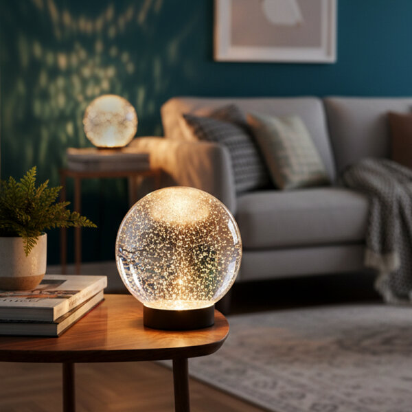 Sompex Dekoleuchte Glamor Bauble 18cm schwarz