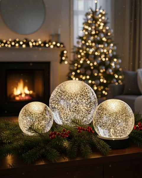 Sompex Dekoleuchte Glamor Bauble 13cm silber