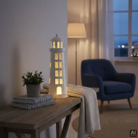 Sompex Dekoleuchte Glamor Lighthouse weiß