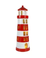 Sompex Dekoleuchte Glamor Lighthouse rot weiß