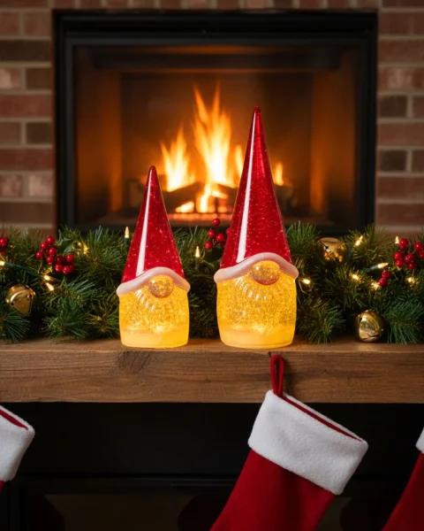 Sompex Dekoleuchte Glamor Gnome 22cm rot