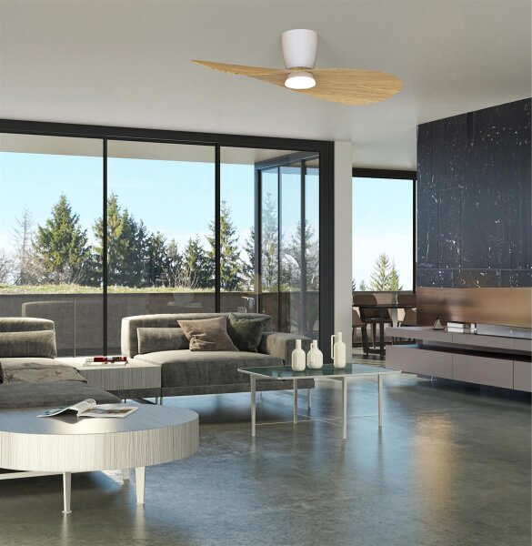 Mantra Surfer Deckenventilator LED weiß-holz