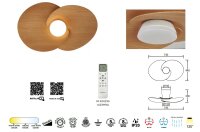 Mantra Nenufar Deckenventilator LED weiß-holz