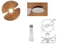 Mantra Ona Deckenventilator LED weiß-holz