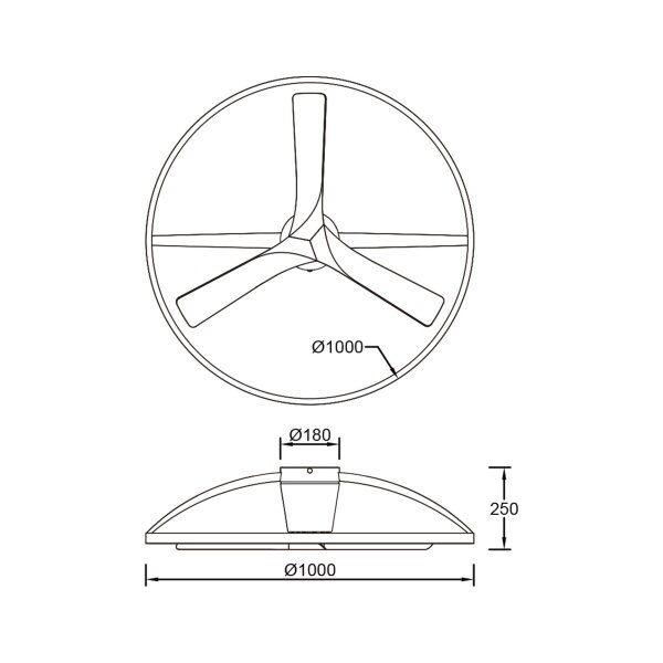 Mantra Nepal II 100 Deckenventilator LED weiß-holz