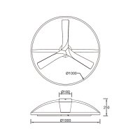 Mantra Nepal II 100 Deckenventilator LED schwarz-holz